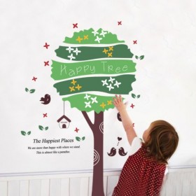 Round Green Tree Wall Sticker